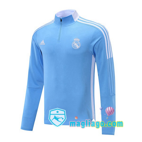 Magliago - Passione Maglie Thai Affidabili Basso Costo Online Shop | Felpa Calcio Real Madrid Blu 2021/2022