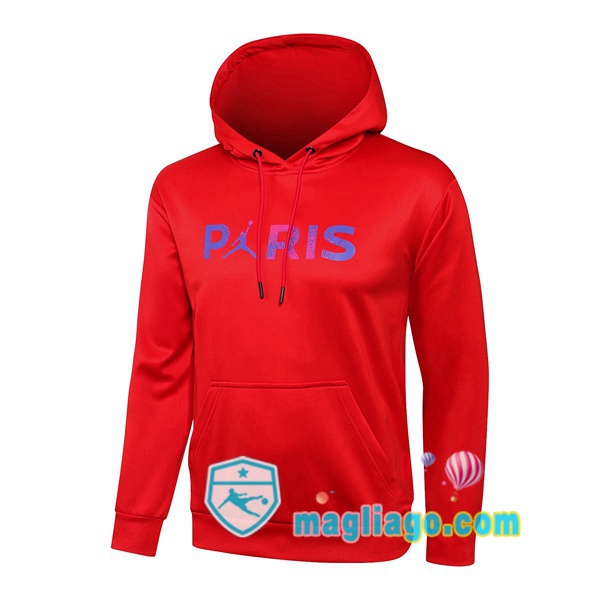 Magliago - Passione Maglie Thai Affidabili Basso Costo Online Shop | Felpa Con Cappuccio Paris PSG Jordan Rosso 2021/2022