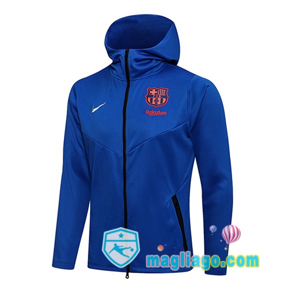 Magliago - Passione Maglie Thai Affidabili Basso Costo Online Shop | Giacca Con Cappuccio FC Barcellona Blu 2021/2022