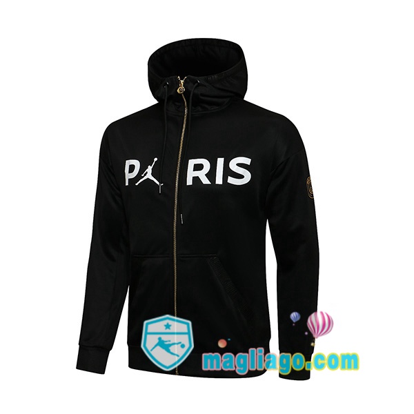 Magliago - Passione Maglie Thai Affidabili Basso Costo Online Shop | Giacca Con Cappuccio JORDAN Paris PSG Nero 2021/2022