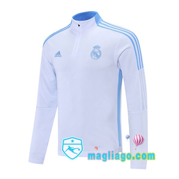 Magliago - Passione Maglie Thai Affidabili Basso Costo Online Shop | Felpa Calcio Real Madrid Bianco 2021/2022