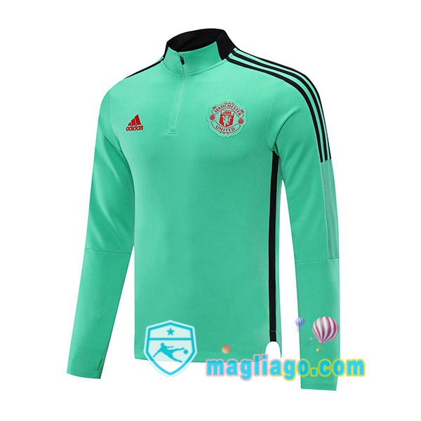 Magliago - Passione Maglie Thai Affidabili Basso Costo Online Shop | Felpa Calcio Manchester United Verde 2021/2022