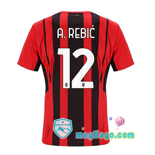 Magliago - Passione Maglie Thai Affidabili Basso Costo Online Shop | Maglia AC Milan (A. REBIĆ 12) Uomo Prima 2021/2022