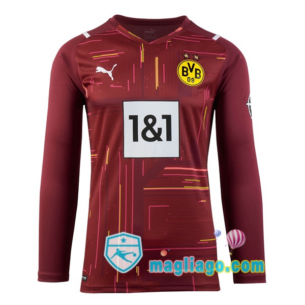 Magliago - Passione Maglie Thai Affidabili Basso Costo Online Shop | Maglia Dortmund BVB Uomo Portiere Maniche Lunghe Rosso 2021/2022