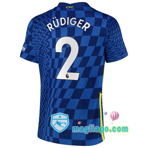 Magliago - Passione Maglie Thai Affidabili Basso Costo Online Shop | Maglia FC Chelsea (RÜDIGER 2) Uomo Prima 2021/2022