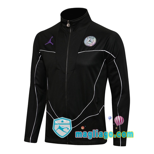 Magliago - Passione Maglie Thai Affidabili Basso Costo Online Shop | Giacca Calcio JORDAN Paris PSG Nero 2021/2022