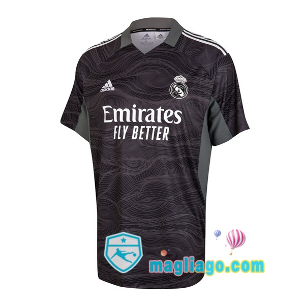 Magliago - Passione Maglie Thai Affidabili Basso Costo Online Shop | Maglia Real Madrid Uomo Portiere Nero 2021/2022