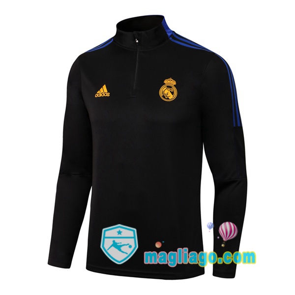 Magliago - Passione Maglie Thai Affidabili Basso Costo Online Shop | Felpa Calcio Real Madrid Nero 2021/2022