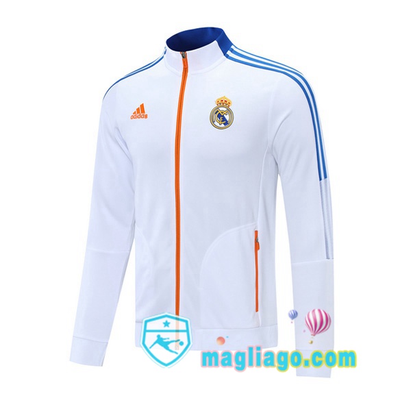 Magliago - Passione Maglie Thai Affidabili Basso Costo Online Shop | Giacca Calcio Real Madrid Bianco 2021/2022