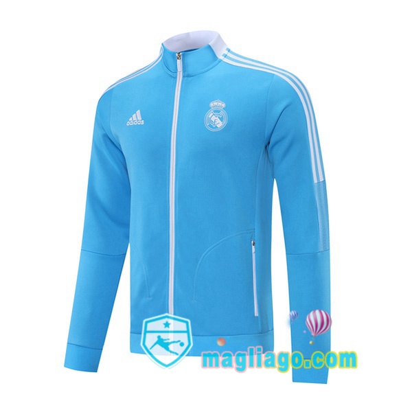 Magliago - Passione Maglie Thai Affidabili Basso Costo Online Shop | Giacca Calcio Real Madrid Blu 2021/2022