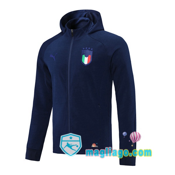 Magliago - Passione Maglie Thai Affidabili Basso Costo Online Shop | Giacca Con Cappuccio Italia Blu 2021/2022