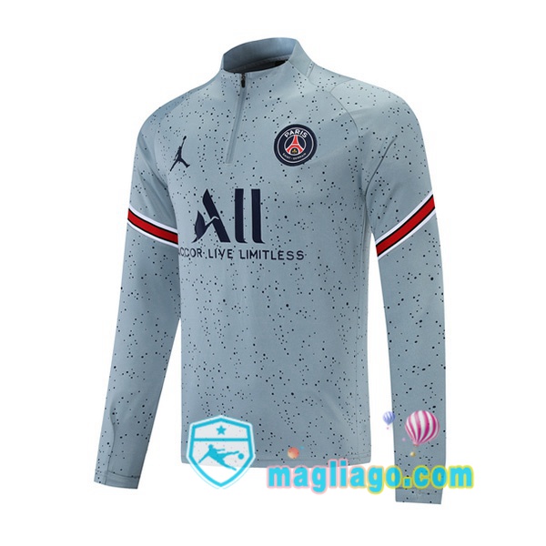 Magliago - Passione Maglie Thai Affidabili Basso Costo Online Shop | Felpa Calcio Paris PSG Jordan Nero Bianco 2021/2022