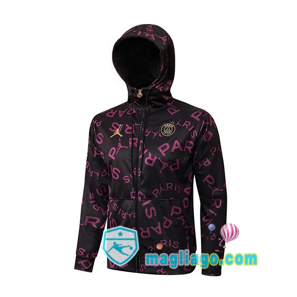 Magliago - Passione Maglie Thai Affidabili Basso Costo Online Shop | Giacca Con Cappuccio JORDAN Paris PSG Porpora 2021/2022