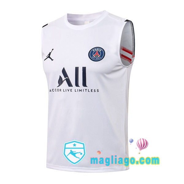 Magliago - Passione Maglie Thai Affidabili Basso Costo Online Shop | Gilet da Calcio Paris PSG Bianco 2021/2022