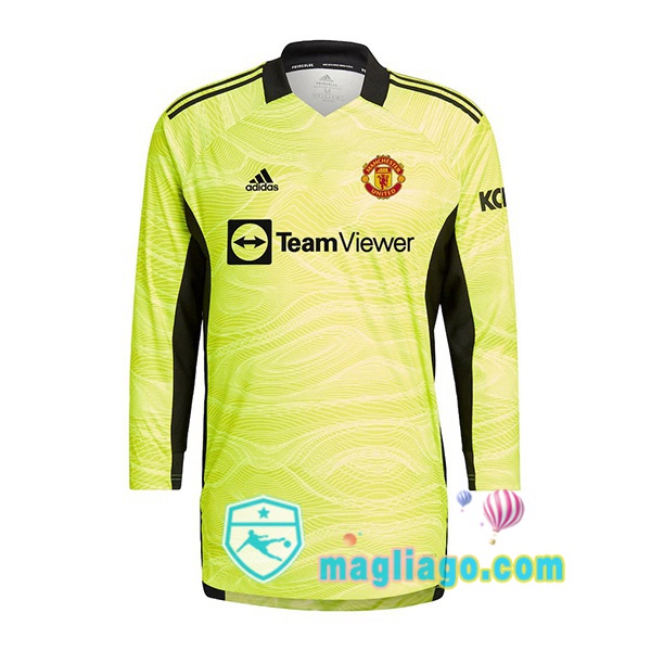 Magliago - Passione Maglie Thai Affidabili Basso Costo Online Shop | Maglia Manchester United Portiere Maniche Lunghe Giallo 2021/2022