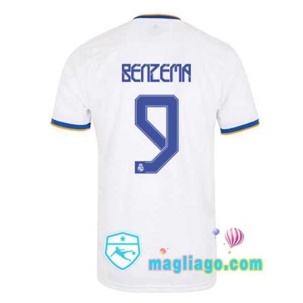 Magliago - Passione Maglie Thai Affidabili Basso Costo Online Shop | Maglia Real Madrid (Benzema 9) Prima 2021/2022