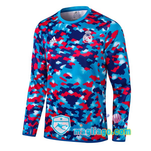 Magliago - Passione Maglie Thai Affidabili Basso Costo Online Shop | Felpa Calcio Real Madrid Blu Rosso 2021/2022