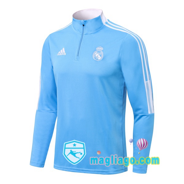 Magliago - Passione Maglie Thai Affidabili Basso Costo Online Shop | Felpa Calcio Real Madrid Blu 2021/2022