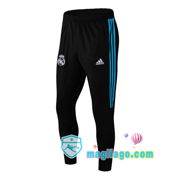 Magliago - Passione Maglie Thai Affidabili Basso Costo Online Shop | Pantaloni Da Allenamento Real Madrid Nero Blu 2021/2022