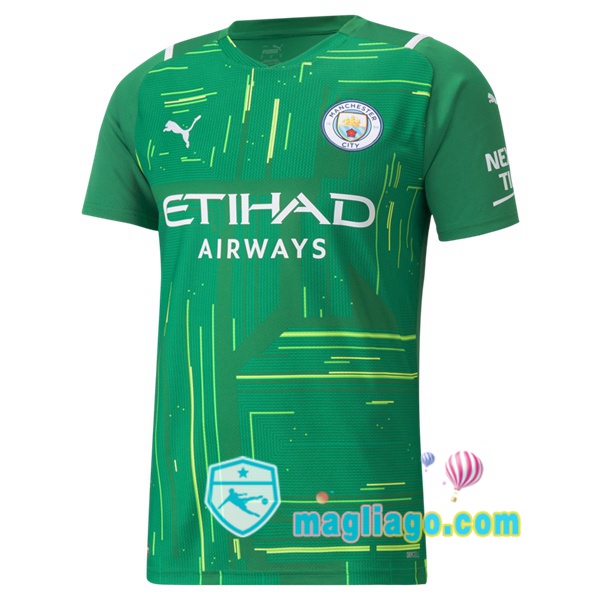 Magliago - Passione Maglie Thai Affidabili Basso Costo Online Shop | Maglia Manchester City Portiere Verde 2021/2022