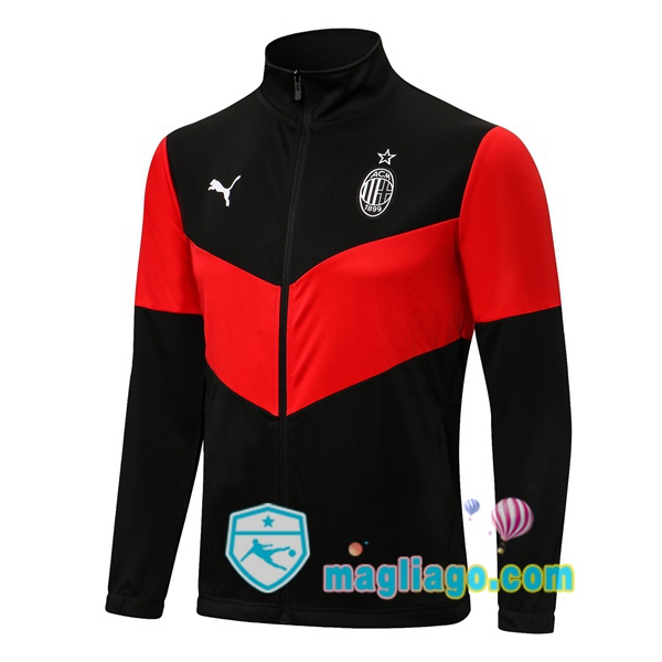 Magliago - Passione Maglie Thai Affidabili Basso Costo Online Shop | Giacca Calcio AC Milan Rosso Nero 2021/2022