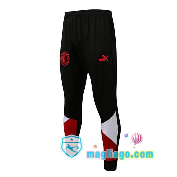Magliago - Passione Maglie Thai Affidabili Basso Costo Online Shop | Pantaloni Da Allenamento AC Milan Nero Rosso 2021/2022