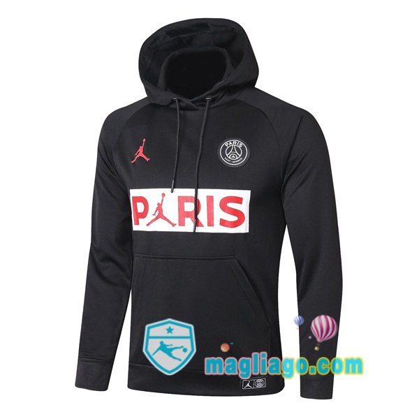 Magliago - Passione Maglie Thai Affidabili Basso Costo Online Shop | Felpa Con Cappuccio Paris PSG Jordan Nero 2021/2022