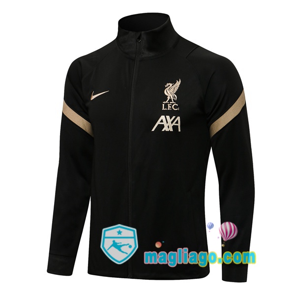Magliago - Passione Maglie Thai Affidabili Basso Costo Online Shop | Giacca Calcio FC Liverpool Nero 2021/2022