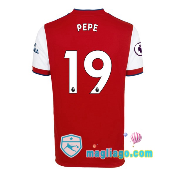Magliago - Passione Maglie Thai Affidabili Basso Costo Online Shop | Maglia Arsenal (PEPE 19) Uomo Prima 2021/2022