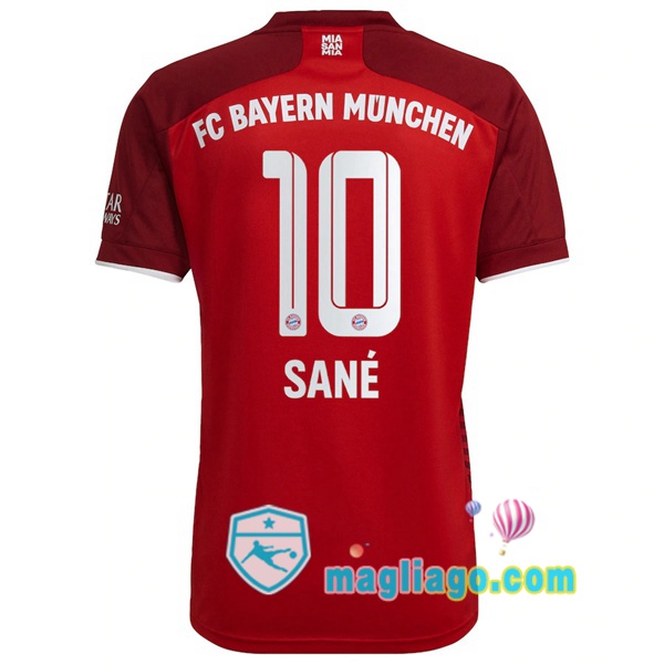 Magliago - Passione Maglie Thai Affidabili Basso Costo Online Shop | Maglia Bayern Monaco (Sané 10) Uomo Prima 2021/2022