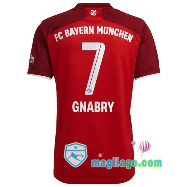 Magliago - Passione Maglie Thai Affidabili Basso Costo Online Shop | Maglia Bayern Monaco (Gnabry 7) Uomo Prima 2021/2022