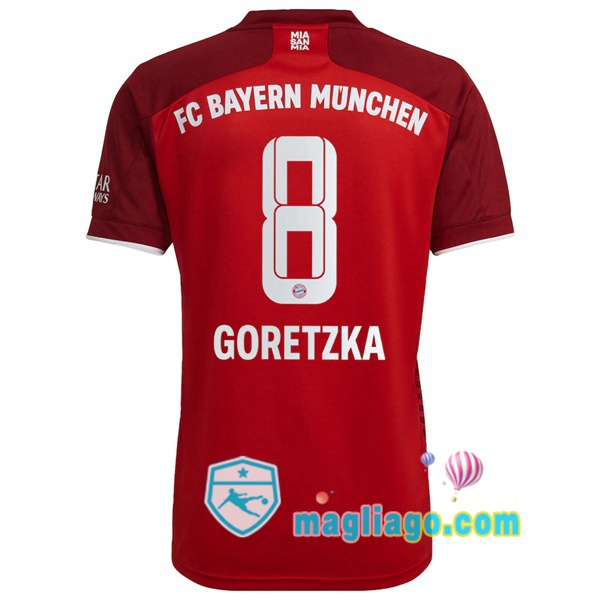Magliago - Passione Maglie Thai Affidabili Basso Costo Online Shop | Maglia Bayern Monaco (Goretzka 8) Uomo Prima 2021/2022