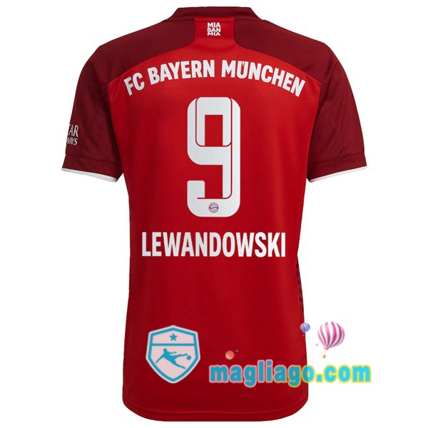 Magliago - Passione Maglie Thai Affidabili Basso Costo Online Shop | Maglia Bayern Monaco (Lewandowski 9) Uomo Prima 2021/2022