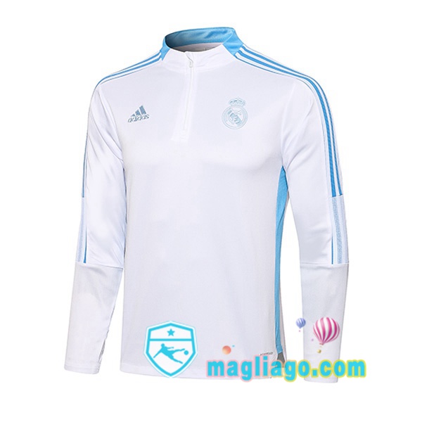 Magliago - Passione Maglie Thai Affidabili Basso Costo Online Shop | Felpa Calcio Real Madrid Bianco 2021/2022