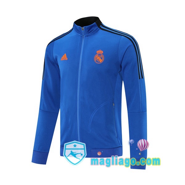Magliago - Passione Maglie Thai Affidabili Basso Costo Online Shop | Giacca Calcio Real Madrid Blu 2021/2022