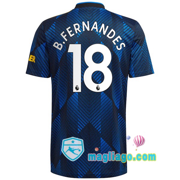 Magliago - Passione Maglie Thai Affidabili Basso Costo Online Shop | Maglia Manchester United (B.Fernandes 18) Uomo Terza 2021/2022