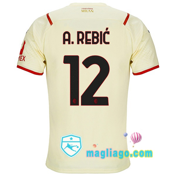 Magliago - Passione Maglie Thai Affidabili Basso Costo Online Shop | Maglia AC Milan (A. REBIĆ 12) Uomo Seconda 2021/2022