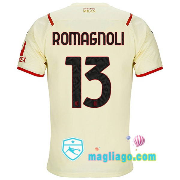 Magliago - Passione Maglie Thai Affidabili Basso Costo Online Shop | Maglia AC Milan (ROMAGNOLI 13) Uomo Seconda 2021/2022