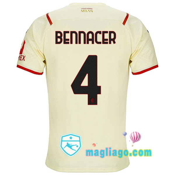Magliago - Passione Maglie Thai Affidabili Basso Costo Online Shop | Maglia AC Milan (BENNACER 4) Uomo Seconda 2021/2022