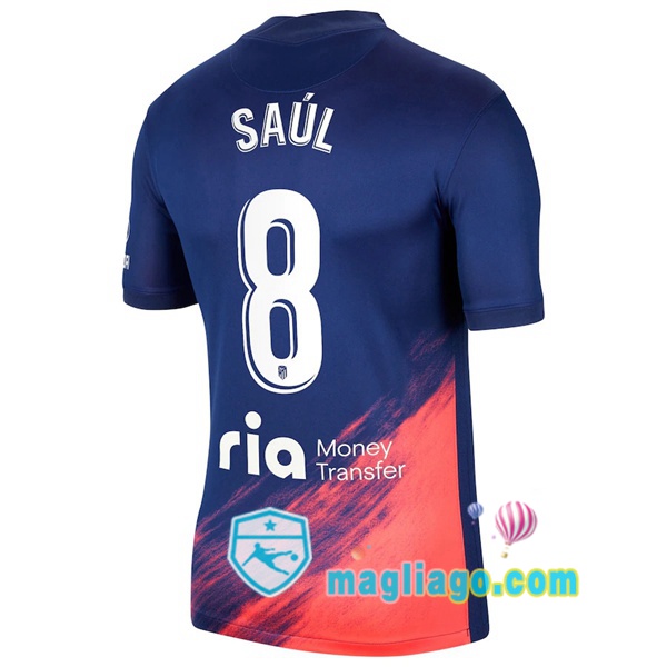 Magliago - Passione Maglie Thai Affidabili Basso Costo Online Shop | Maglia Atletico Madrid (Saúl 8) Uomo Seconda 2021/2022