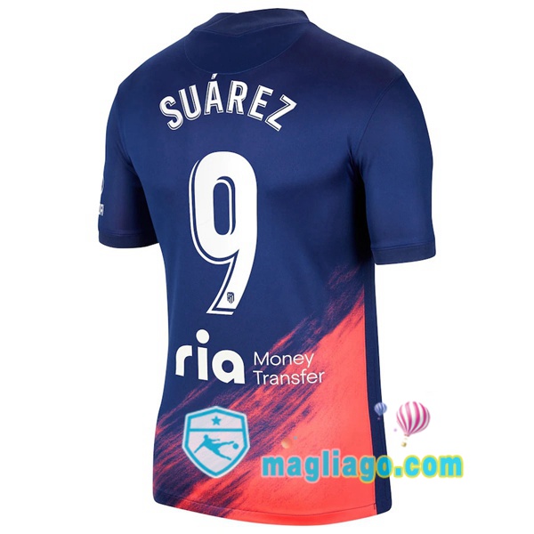 Magliago - Passione Maglie Thai Affidabili Basso Costo Online Shop | Maglia Atletico Madrid (Suárez 9) Uomo Seconda 2021/2022