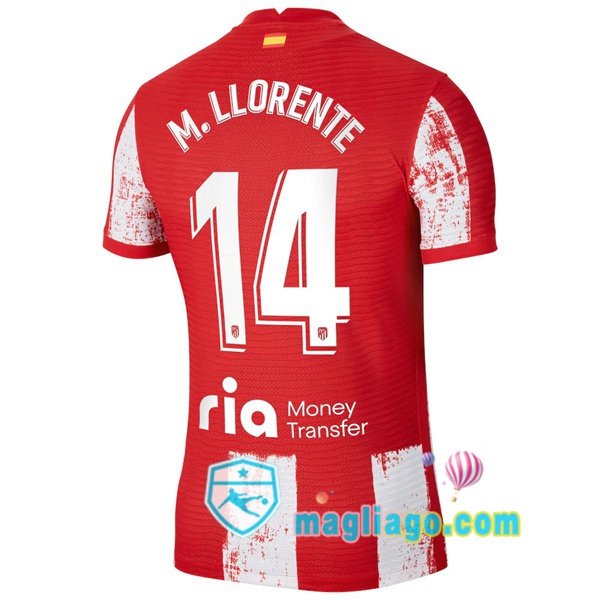 Magliago - Passione Maglie Thai Affidabili Basso Costo Online Shop | Maglia Atletico Madrid (M. Llorente 14) Uomo Prima 2021/2022