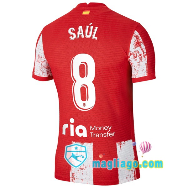 Magliago - Passione Maglie Thai Affidabili Basso Costo Online Shop | Maglia Atletico Madrid (Saúl 8) Uomo Prima 2021/2022