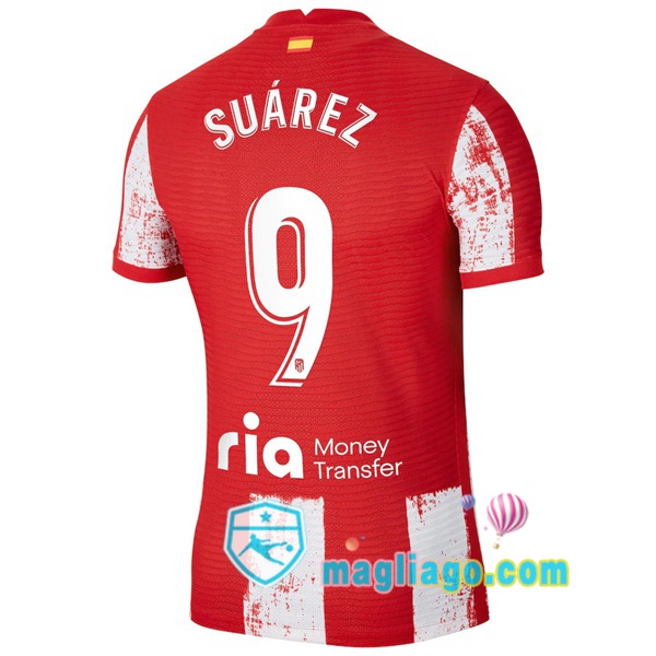 Magliago - Passione Maglie Thai Affidabili Basso Costo Online Shop | Maglia Atletico Madrid (Suárez 9) Uomo Prima 2021/2022
