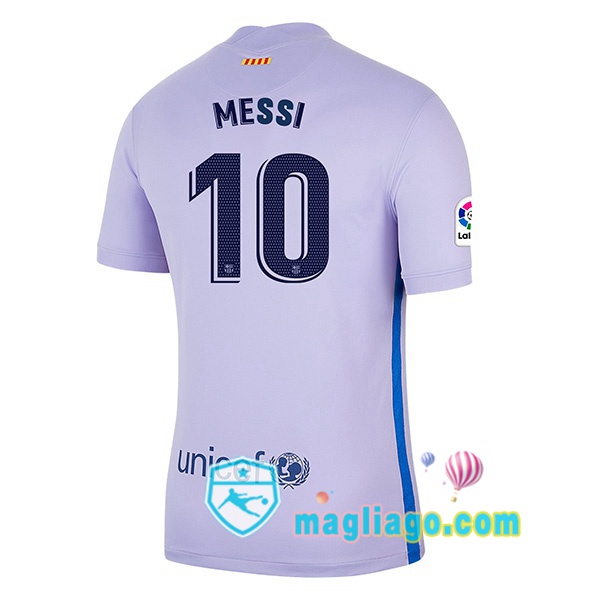 Magliago - Passione Maglie Thai Affidabili Basso Costo Online Shop | Maglia FC Barcellona (MESSI 10) Bambino Uomo Seconda 2021/2022