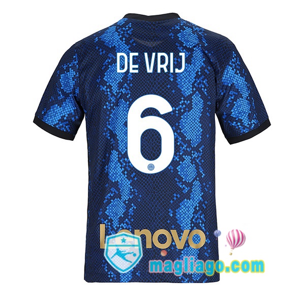 Magliago - Passione Maglie Thai Affidabili Basso Costo Online Shop | Maglia Inter Milan (DE VRIJ 6) Uomo Prima 2021/2022