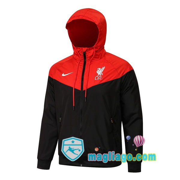 Magliago - Passione Maglie Thai Affidabili Basso Costo Online Shop | Giacca A Vento FC Liverpool Rosso Nero 2021/2022
