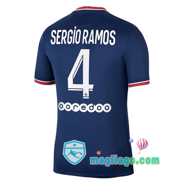 Magliago - Passione Maglie Thai Affidabili Basso Costo Online Shop | Maglia Jordan Paris PSG (Sergio Ramos 4) Uomo Prima 2021/2022