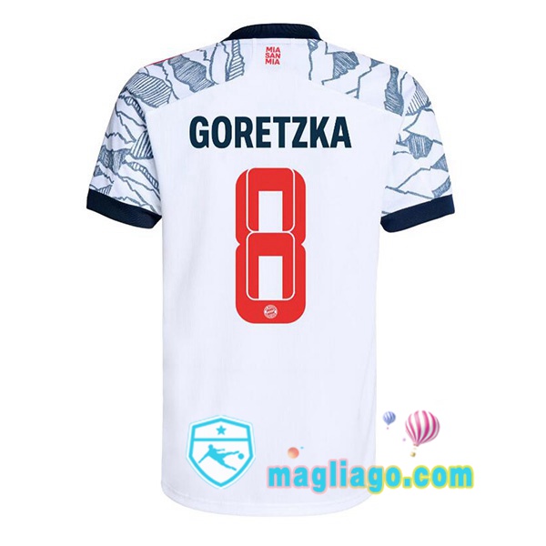 Magliago - Passione Maglie Thai Affidabili Basso Costo Online Shop | Maglia Bayern Monaco (Goretzka 8) Uomo Terza 2021/2022