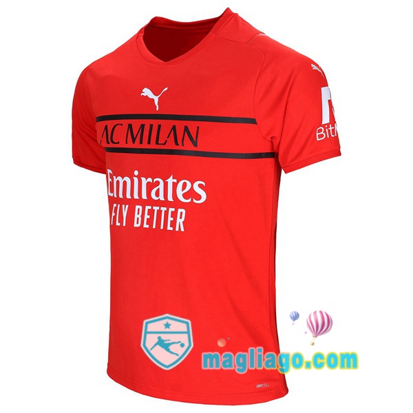 Magliago - Passione Maglie Thai Affidabili Basso Costo Online Shop | Maglia AC Milan Uomo Terza Portiere Rosso 2021/2022